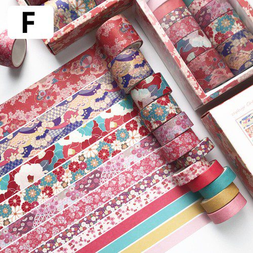 Colorful washi tape geometric pattern wall art on canvas for beginners