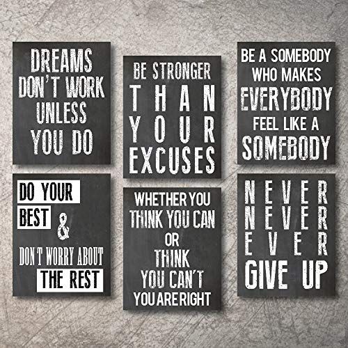 Framed inspirational quote print with elegant typography for home decor